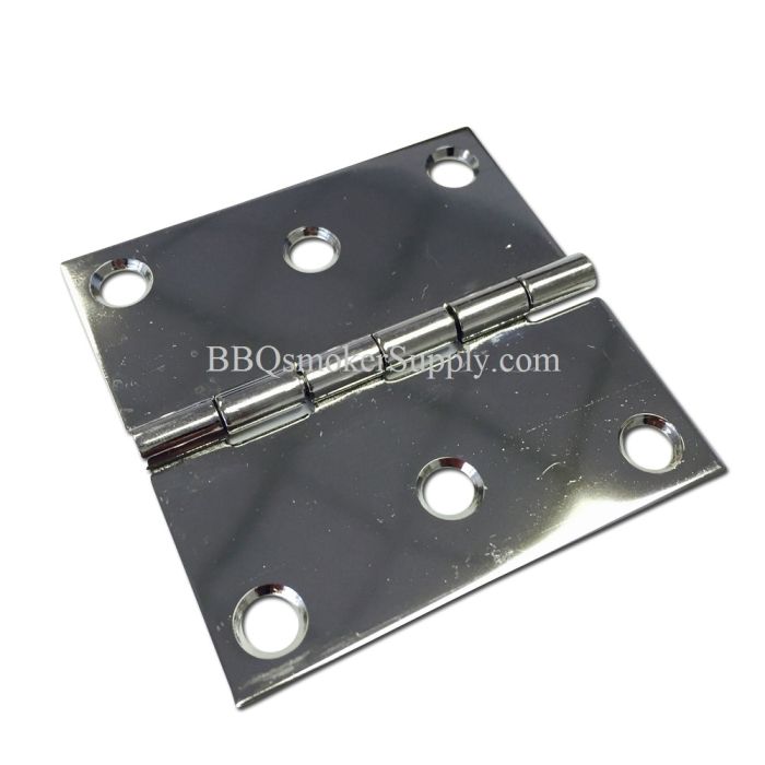 Stainless Steel Butt Hinge - 3" - for Smoker Pit Door or Lid