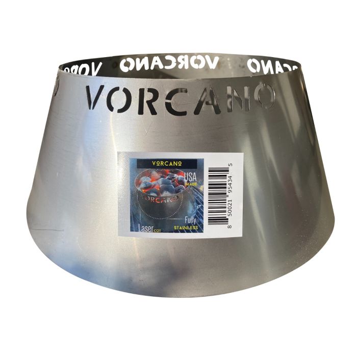 VORCANO® brand charcoal grill accessory for Weber Kettle, BGE, Kamado - Medium size