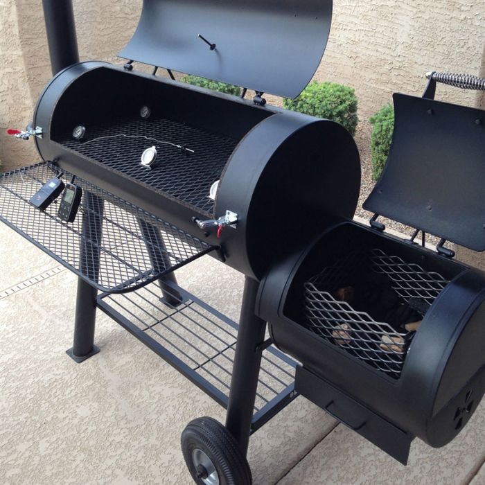 Brinkmann trailmaster smoker charcoal wood firebox fire coal basket BBQ Smoker Mods