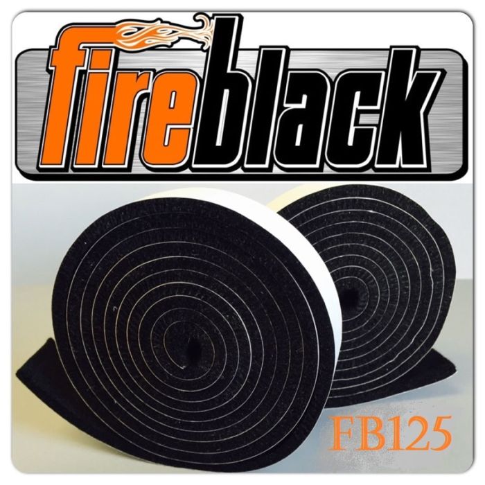 FireBlack® 125 Black Gasket Seal Material, self stick