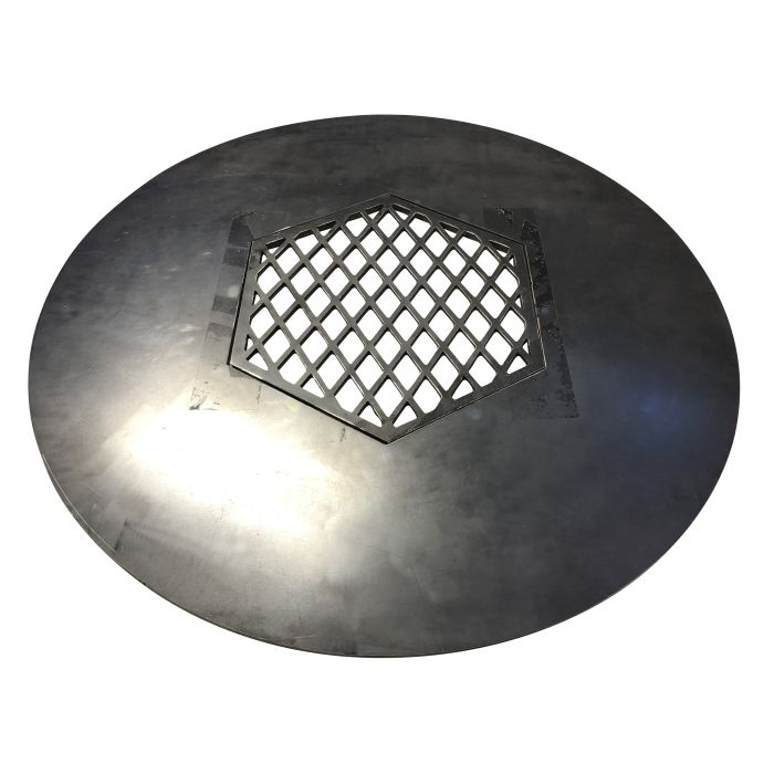Flat Griddle Plate for 22" Kettle or UDS 55 gal. w/ removable ceneter 