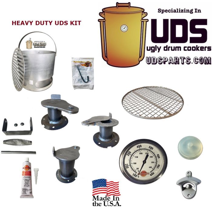 HEAVY DUTY UDS Parts kit -  55 gallon Ugly Drum Smoker - screw, rivet, or weld together by LavaLock®