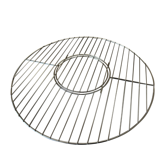 VORTEX (IN)DIRECT HEAT Grill Grate for Weber Kettle, Big Green Egg, Kamado, BGE and Charcoal Grills (Gourmet BBQ Cooking Grate -Stainless 21.5" with 9" Center)