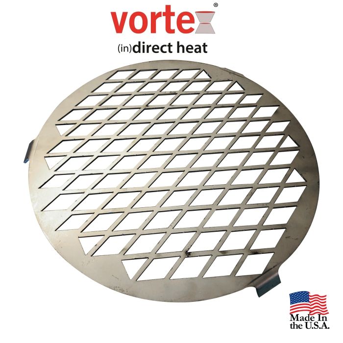 Vortex (in)direct heat Steak Searing Grill Grate - 12" for use with Med Vortex -Stainless Steel