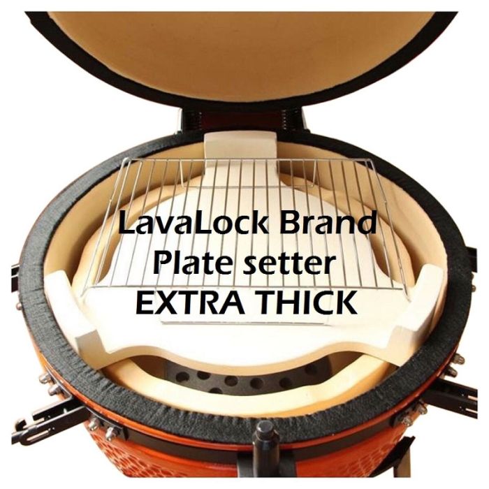 LavaLock Plate Setter Heat Deflector for LARGE Big Green Egg Ceramic Kamado Heavy Duty