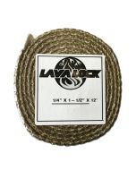LavaLock&reg; 1-1/2 x 1/4" Flat Fiberglass Gasket 1,500F Vermiculite Coated - 12 ft 