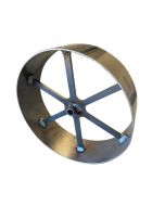 Heavy Duty 10" Carriage Style Steel Smoker Wheel For Custom BBQ Pits - Fits 1/2" Rod