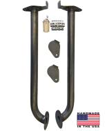 LONG TUBE 1-1/2 Stack Style Uprights Tear Drop Air Inlet Bolt-ON w/ blades