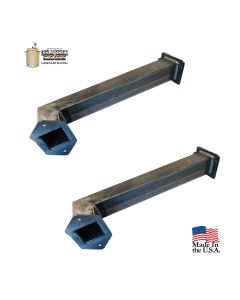 HIGH FLOW Short Style UDS Upright Intake Set Square, 15 inches high, FatMax™ 2 inch square tube (2 pcs) 