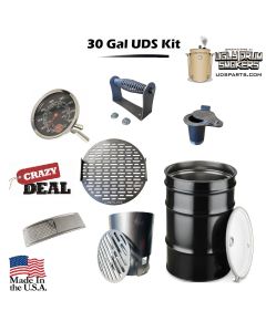 30 GALLON DRUM SMOKER KIT COMPLETE WITH DRUM