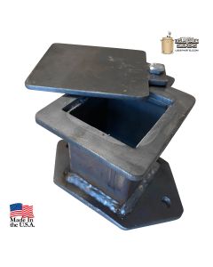 Oversized 2 in. square intake for 55 gal UDS - curved mounting flange