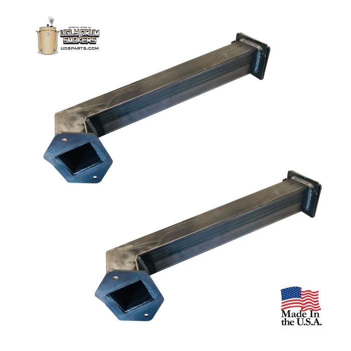 HIGH FLOW Short Style UDS Upright Intake Set Square, 15 inches high, FatMax™ 2 inch square tube (2 pcs) 