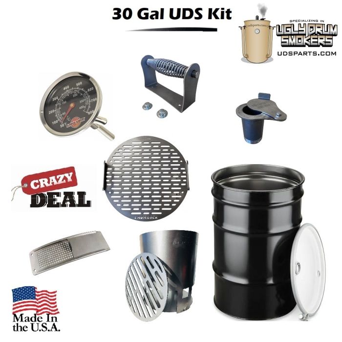 30 Gallon Drum Smoker Kit Complete with Drum - DIY