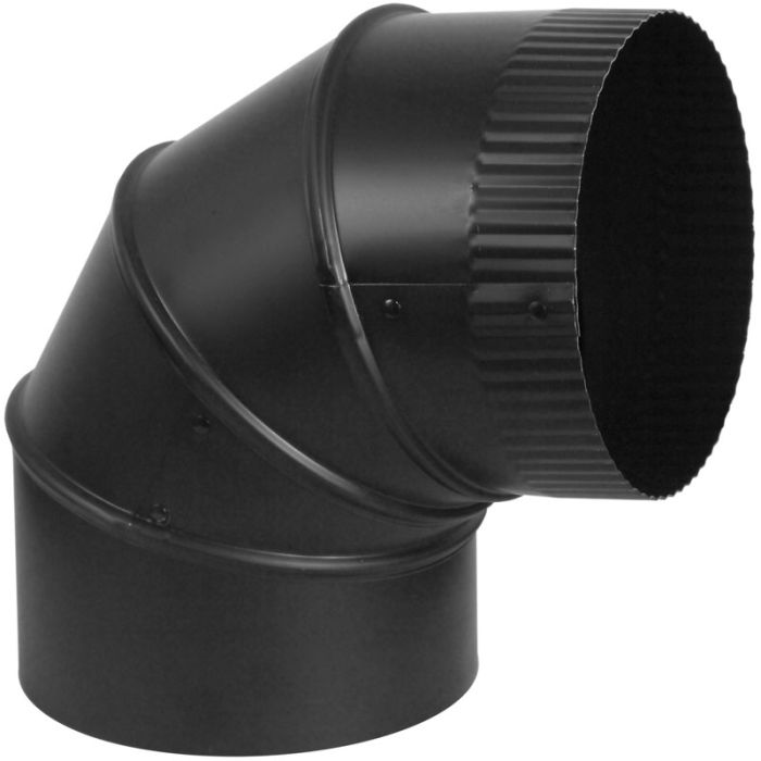 5" Stove pipe adj. Elbow, 90 deg. Black BM0013