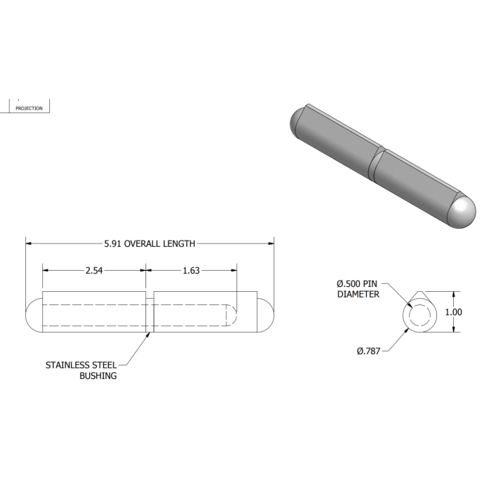 6 inch ALUMINUM Bullet hinge, weld on | BBQ Smoker Supply