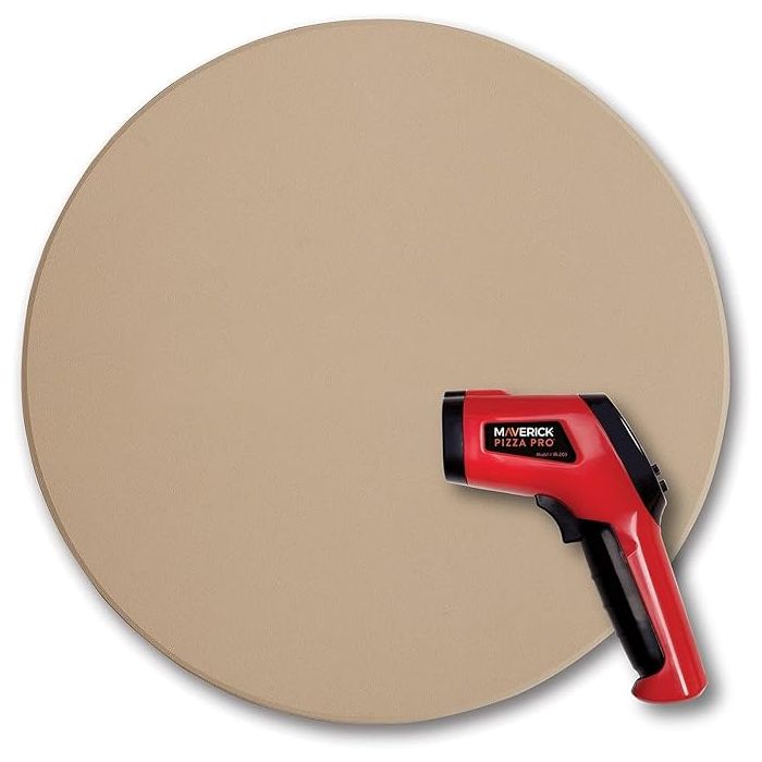 Maverick PS-15 Grilling Pizza Stone + Infrared Thermometer Set