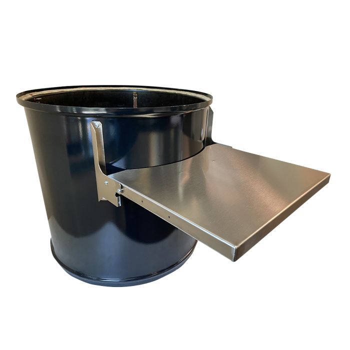 Folding Side Shelf for 22" WSM or 55 gallon Ugly Drum Smoker - Stainless Side Table