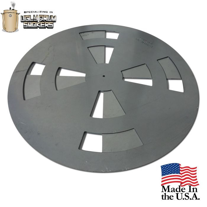 UDS drum Pinwheel Baffle - 2 piece charcoal basket tuning plates