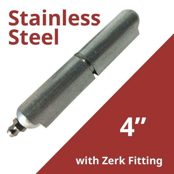 4 IN STAINLESS WELD ON BULLET HINGE STAINLESS - SS w/ zerk fitting