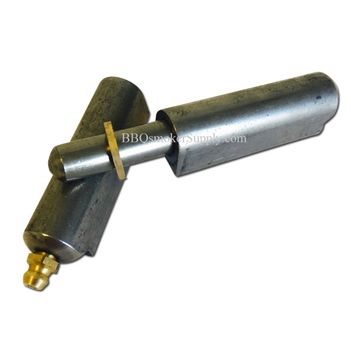 4 inch WELD-ON Bullet Hinge BBQ Smoker Pit Fire Box Door w/ zerk