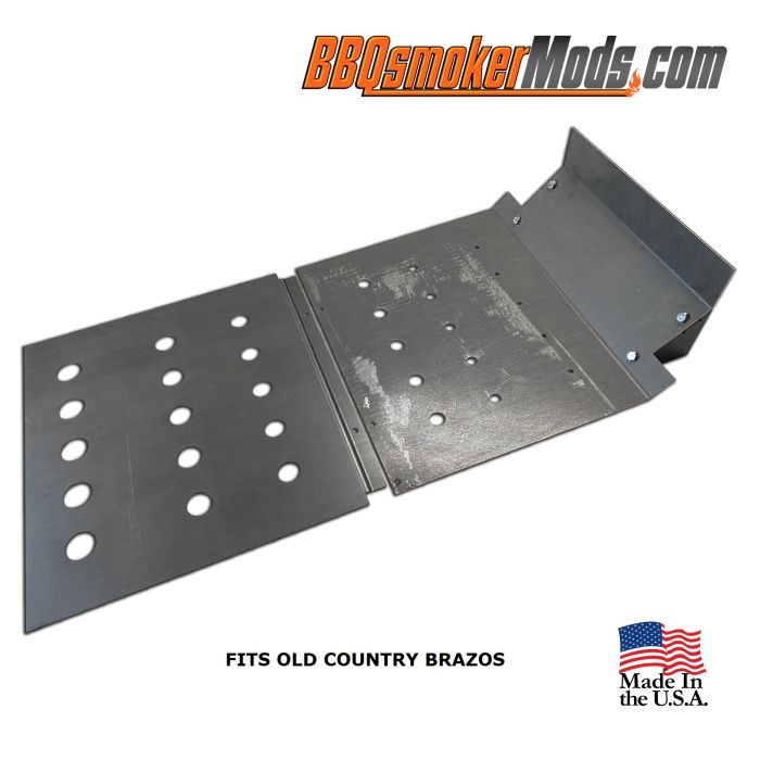 LavaLock® Old Country Brazos Baffle Plate Horizontal BBQ Smoker (Tuning System) Pre-notched