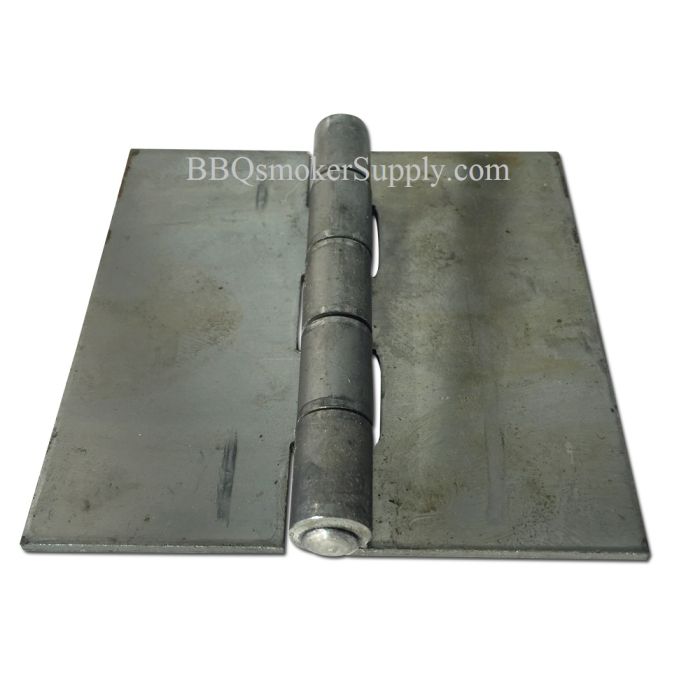 Weld-On Butt Hinge 4" x 4" for BBQ smoker Lid