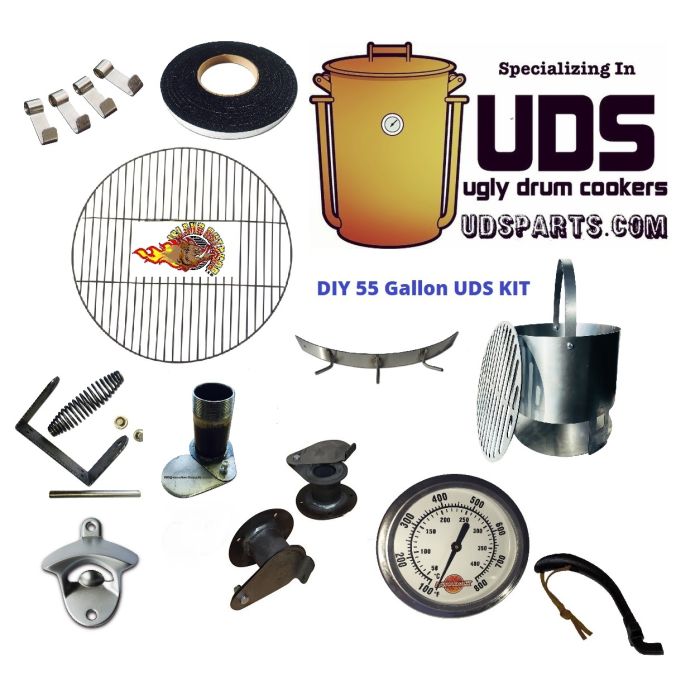 DIY UDS Complete Parts Kit for 55 gallon Ugly Drum Smoker 