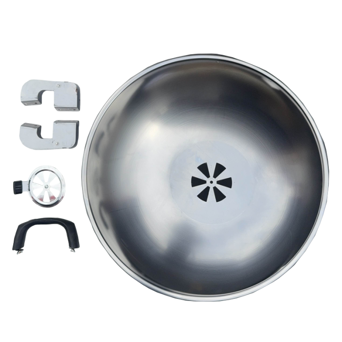 The Big P UDS Drum Smoker Dome Lid Kit includes Lid, Hinge, Damper and Handle