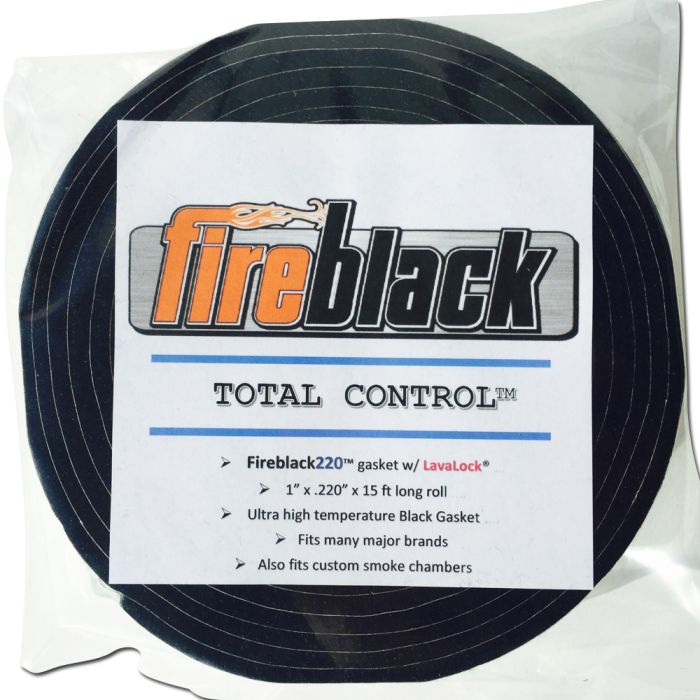 FireBlack220 BBQ smoker gasket (Self stick) - 1 x 1/4