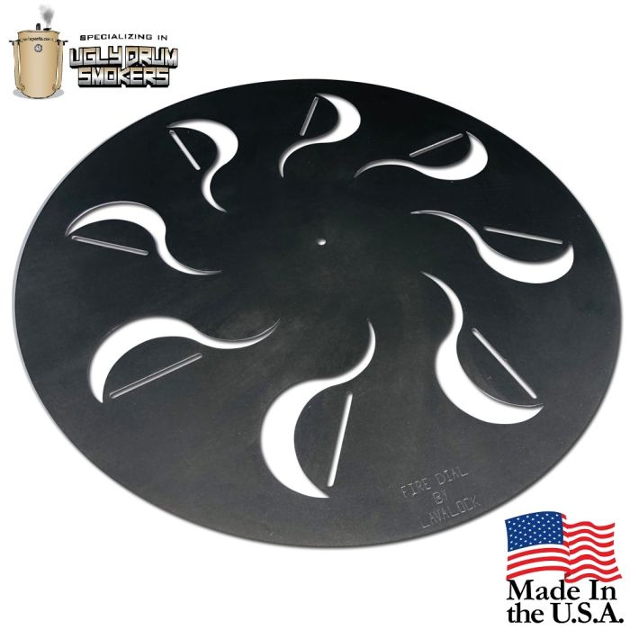 FireDial™ UDS Adjustable Heat Shield (Deflector Plate) for 55 gallon Ugly Drum Smoker