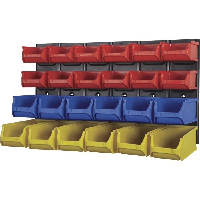 Metal Hardware Rack 24 Bin for Garage or Shop use