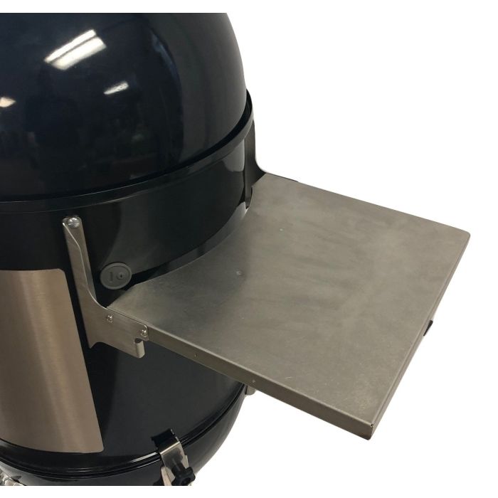 ***CLEARANCE**** DAMAGED/SCRATCHED Folding Side Shelf for 22" WSM or 55 gallon Ugly Drum Smoker - Stainless Side Table