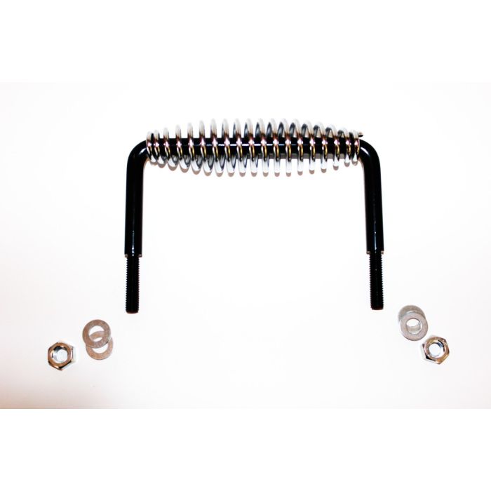 6" Chrome Spring Handle with threaded U-Bracket for BBQ Smokers Lids and doors
