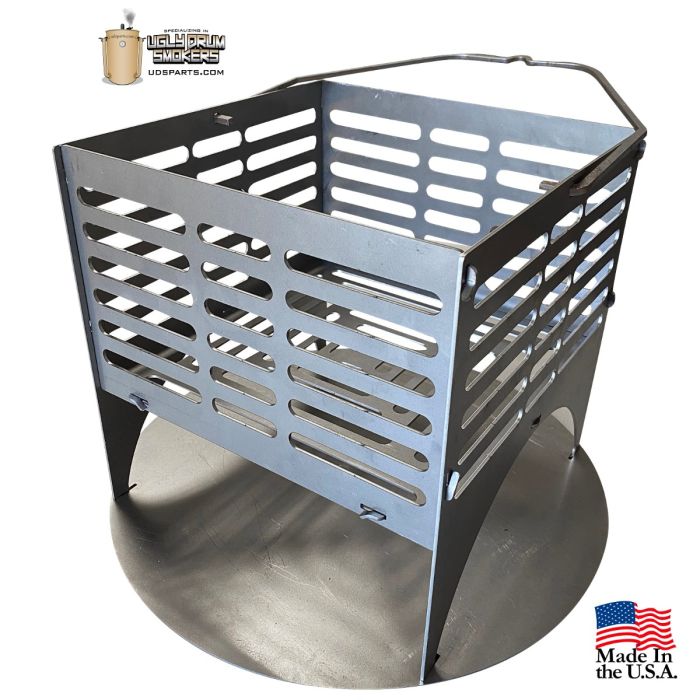 Snap Basket by LavaLock 12x12x12 Uds Charcoal basket with ash pan, clip together or weld (unassembled)