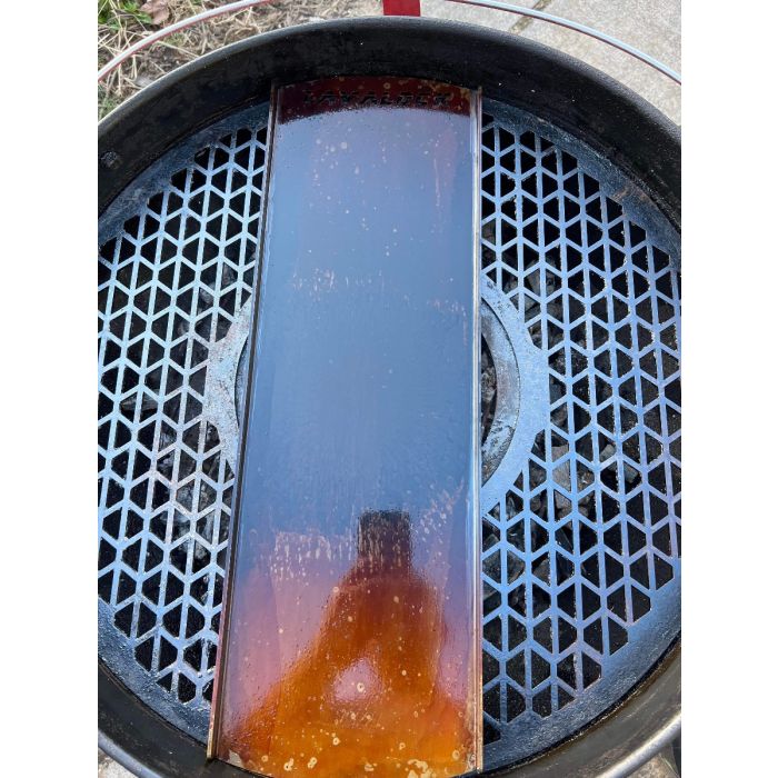 Middle Griddle™ Flat top Grill for Weber Kettle, UDS, WSM or any Round  cooker using a 22