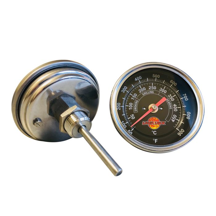 High Quality Thermometer for GMG Daniel Boone and Jim Bowie Black color, 3" face, by LavaLock® 
