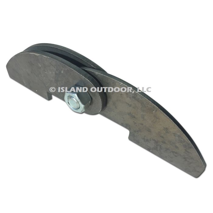 8 x 2.25 Large Weld On BBQ smoker Hinge 3 piece - 3/16 plate steel
