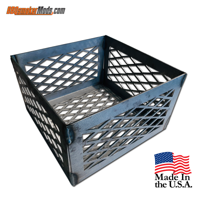 Fire Box Charcoal Wood Basket, 10 x 10 x Laser Cut