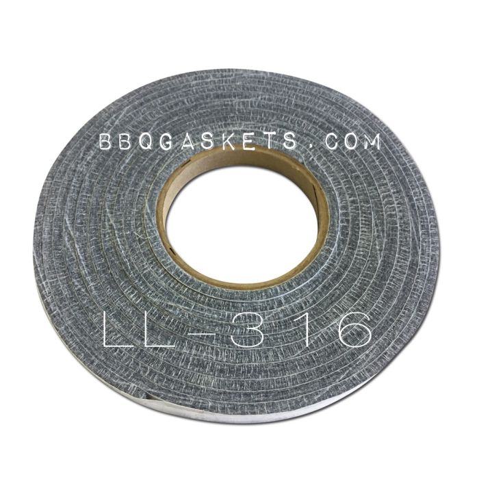 LavaLock® Grey 3/16" x 1/2" bbq smoker cook chamber gasket LL-316-12SS