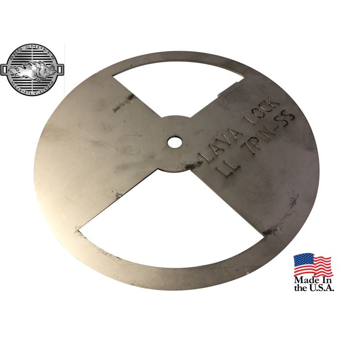 LavaLock® 7 inch Stainless Steel Pinwheel Damper for BBQ smoker intake or exhaust 
