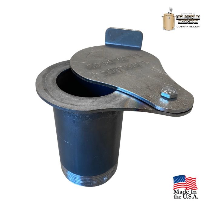 2 Inch Threaded UDS Smoke Stack w/ Tear Drop Damper (Exhaust)