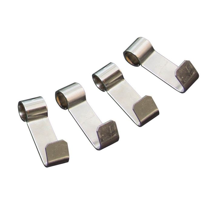  Stainless Rib Hooks, 4 pk - hanging meat method in a UDS