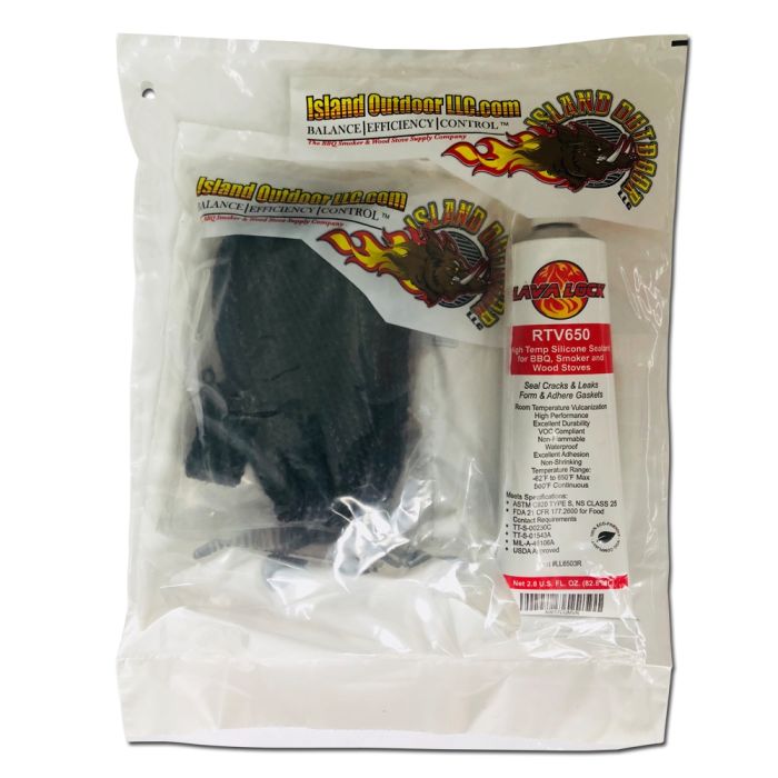 PRO PACK Firebox Gasket 1/8 x 5/8 x 7' w/ RTV adhesive by FireBlack®