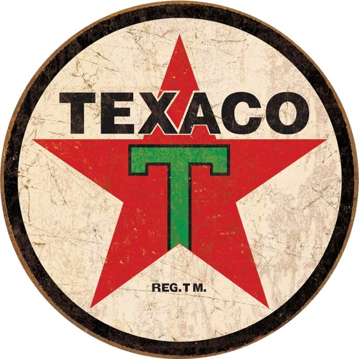 12" Round Texaco Metal (tin) garage decoration wall art