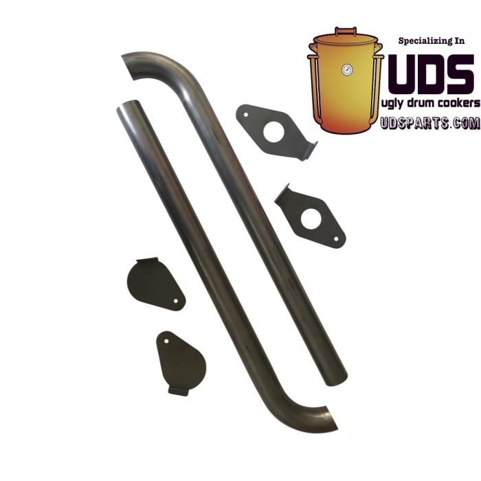 WELD-ON UDS LONG TUBE 1-1/2" Uprights Tear Drop Air Inlet w/ blades 2 pack (set)