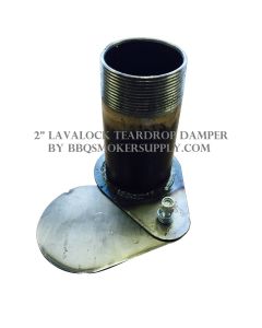 2" Threaded UDS Smoke Stack w/ Tear Drop Damper