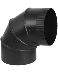 5" Stove pipe adj. Elbow, 90 deg. Black BM0013