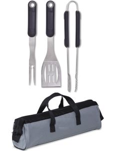 BBQ Tool Set with Case/Bag, Heavy Duty Stainless Steel Grill Utensils Kit, Grill Fork, Long Handle Spatula, Tongs. final sale