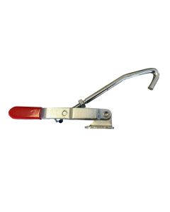 Lid latch rim clamp for UDS or BBQ smoker