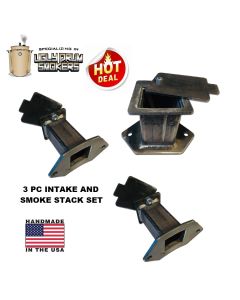 LavaLock® UDS Intake and Exhaust Damper Set for Ugly Drum Smoker - 3 pc set - Square